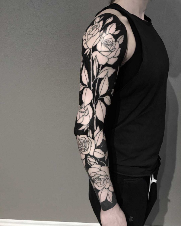 Top more than 63 negative space sleeve tattoo best  thtantai2