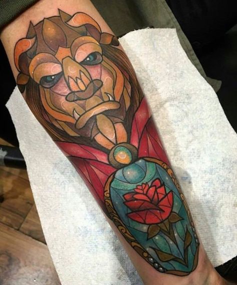65 Stained Glass Tattoo Designs For Men And Women 2020   Tracesofmybodycom  Best Tattoo Ideas